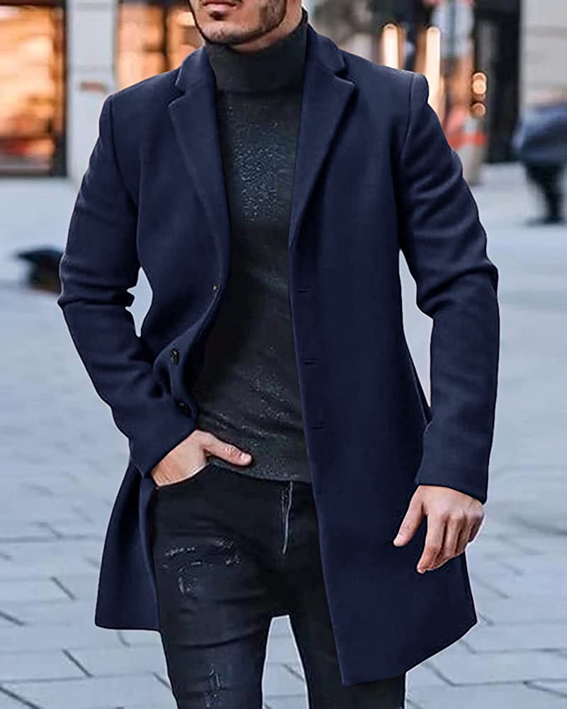 Stijlvolle winter trenchcoat met lange snit