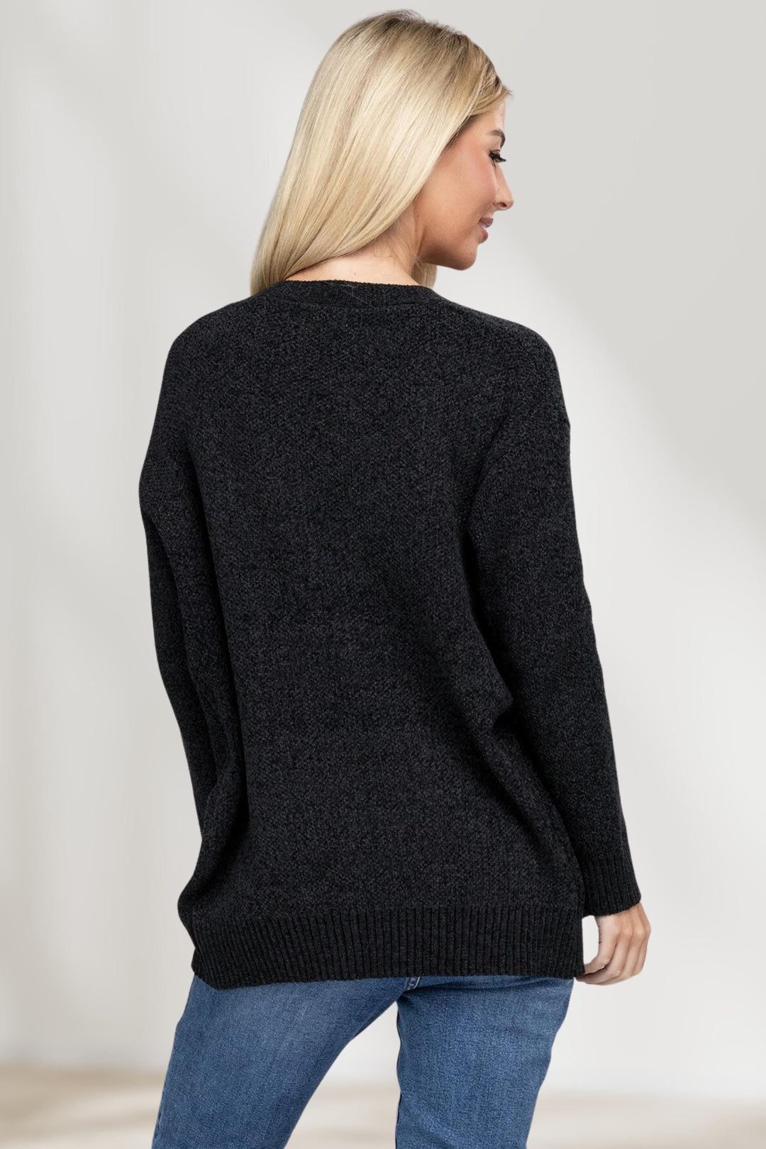 Elegante Open Voor Sweater Cardigan voor een Trendy Look