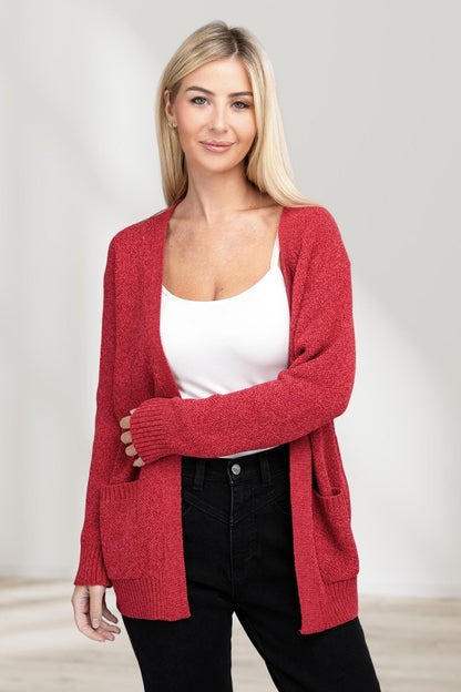 Elegante Open Voor Sweater Cardigan voor een Trendy Look