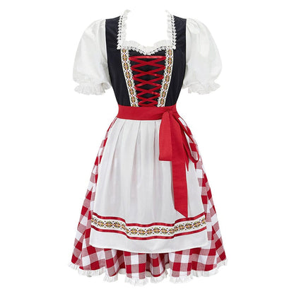 Traditionele Dirndl-jurk met levendige bloemenpatronen