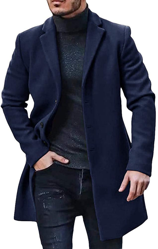 Stijlvolle winter trenchcoat met lange snit