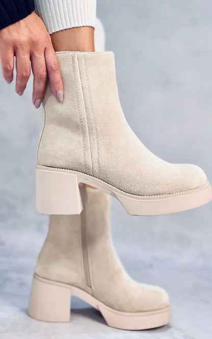 Modieuze Beige Enkelboots voor Alle Gelegenheden