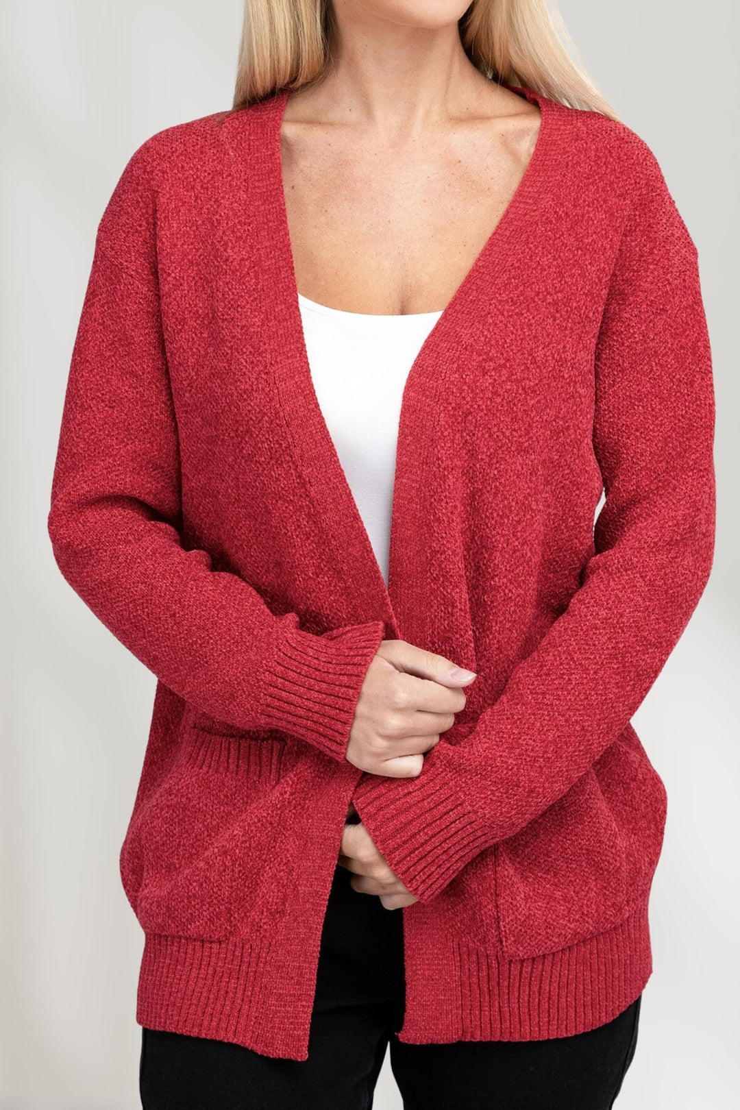 Elegante Open Voor Sweater Cardigan voor een Trendy Look