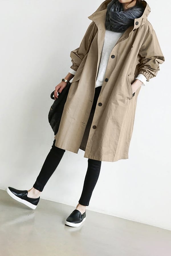 Trendy Oversized Windjack met Capuchon