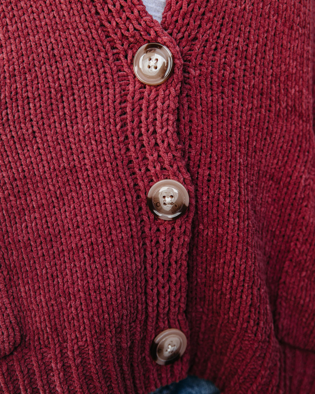 Trendy Knoopsluiting Cardigan - Zacht Roze