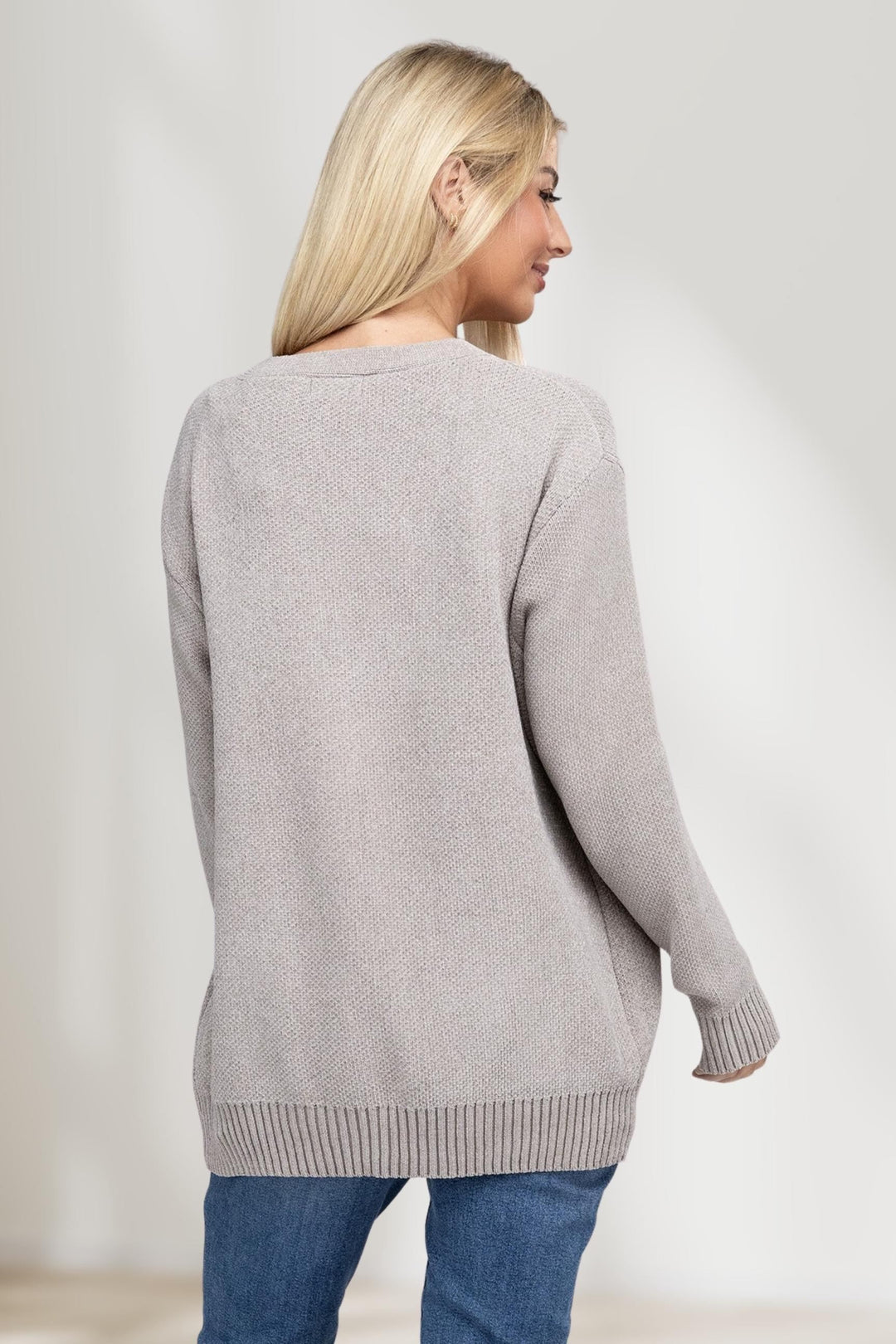 Elegante Open Voor Sweater Cardigan voor een Trendy Look