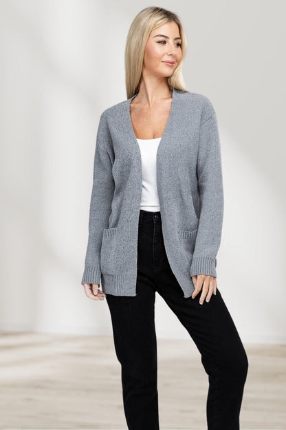 Elegante Open Voor Sweater Cardigan voor een Trendy Look