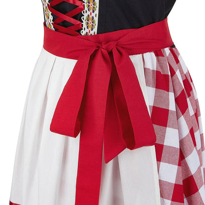 Traditionele Dirndl-jurk met levendige bloemenpatronen