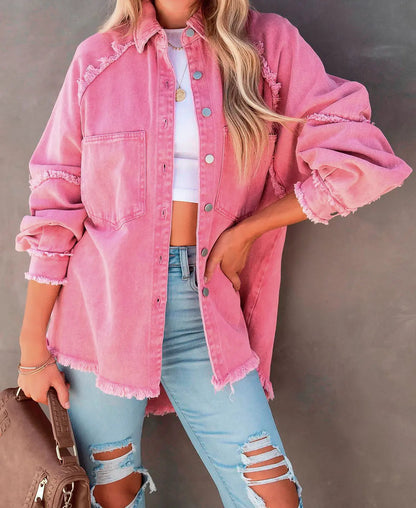 Urban Jacket met denim rand